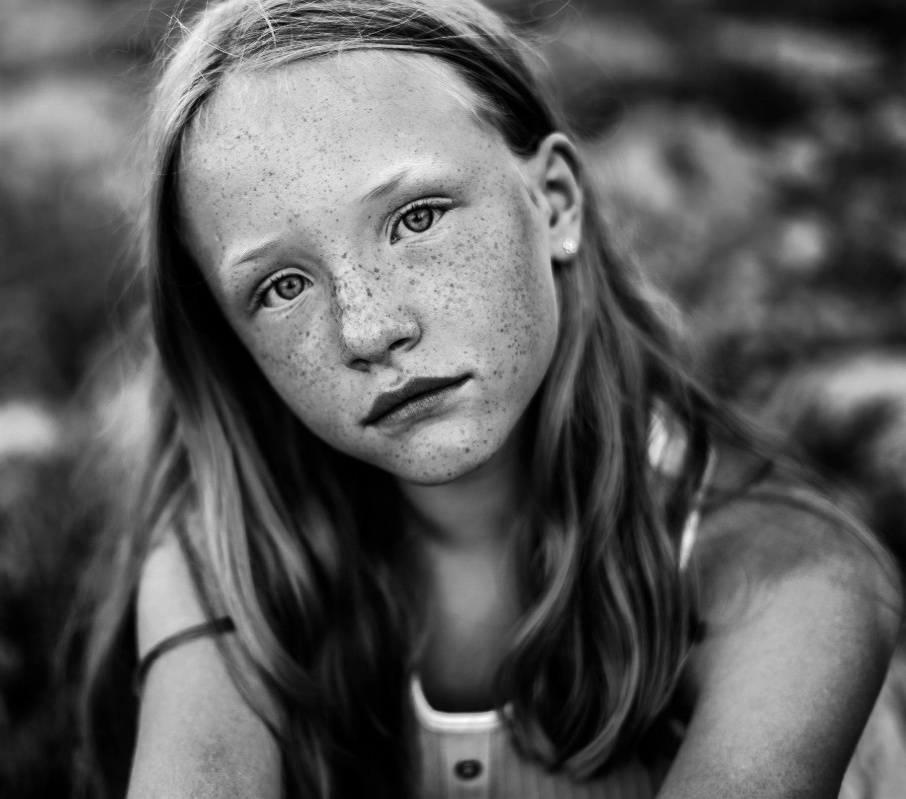 Black and white child portrait by Peter Szafel