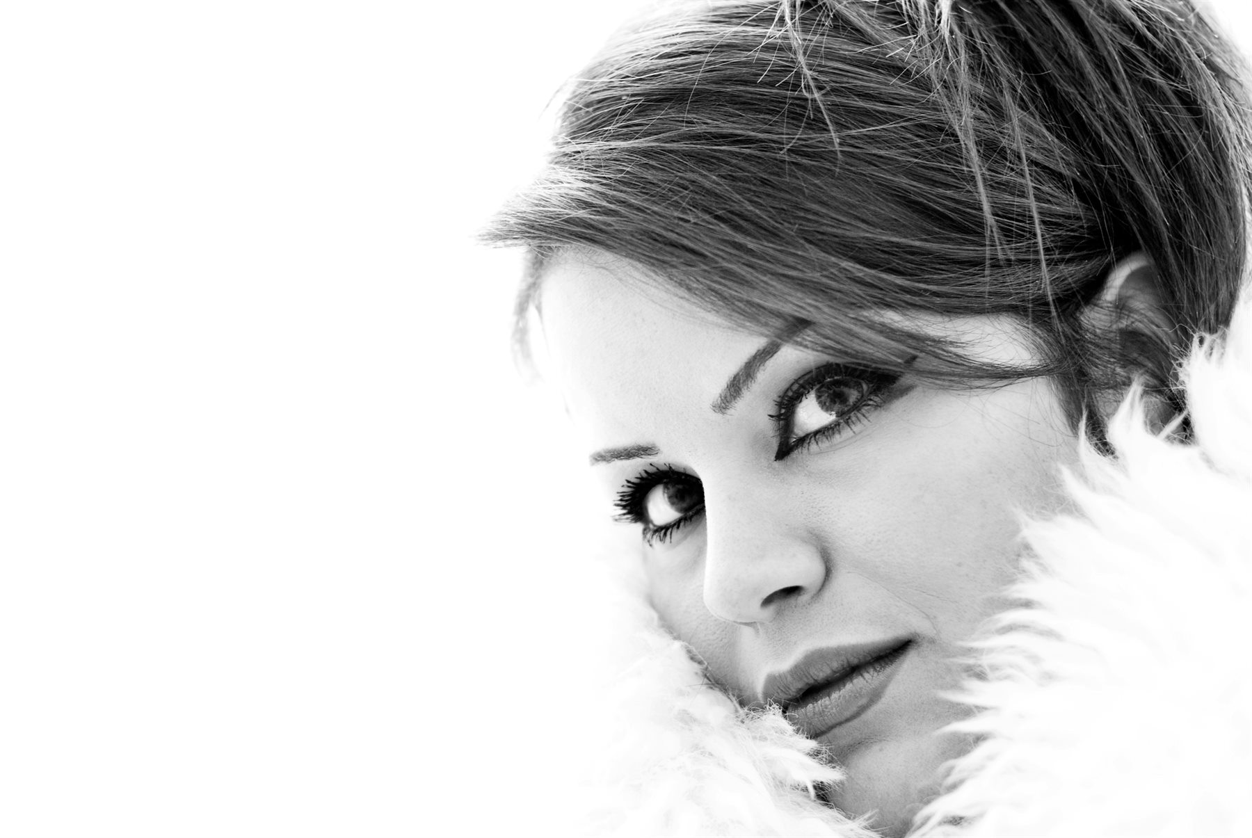 High key black and white portrait by Peter Szafel